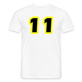 11 Number Symbol - Men's T-Shirt - white - Front - AI Model Male 178 dark (178cm)