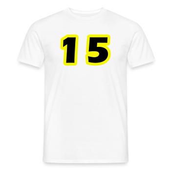 Symbole numérique 15 - T-shirt homme - blanc - Devant - AI Model Male 178 dark (178cm)