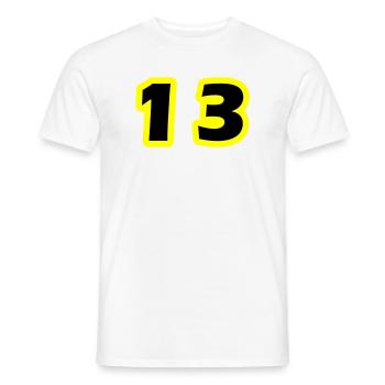 Symbole numérique 13 - T-shirt homme - blanc - Devant - AI Model Male 178 dark (178cm)