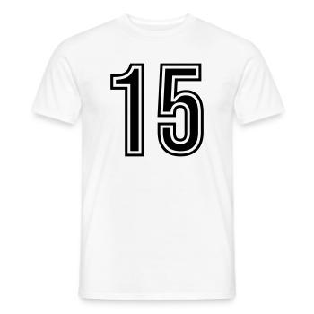 Symbole numérique 15 - T-shirt homme - blanc - Devant - AI Model Male 178 dark (178cm)