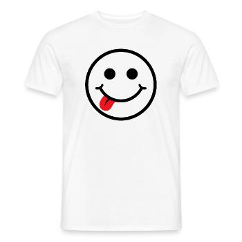 Smilie - Men's T-Shirt - white - Front - AI Model Male 178 dark (178cm)