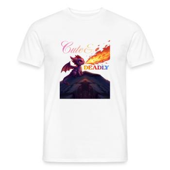 Cute&Deadly Dragon - Men's T-Shirt - white - Front - AI Model Male 178 dark (178cm)
