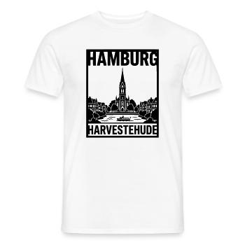 Harvestehude Hamburg - Männer T-Shirt - Weiß - Vorne - AI Model Male 178 dark (178cm)