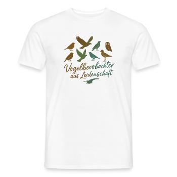 Vogelbeobachter aus Leidenschaft - Männer T-Shirt - Weiß - Vorne - AI Model Male 178 dark (178cm)