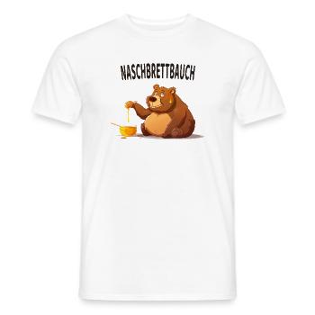 Naschbrettbauch Süßer Bär - Männer T-Shirt - Weiß - Vorne - AI Model Male 178 dark (178cm)