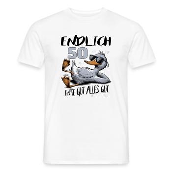 Geburtstag Ente Gut Alles Gut 50 Jahre - Männer T-Shirt - Weiß - Vorne - AI Model Male 178 dark (178cm)