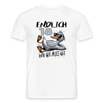 Geburtstag Ente Gut Alles Gut 18 Jahre - Männer T-Shirt - Weiß - Vorne - AI Model Male 178 dark (178cm)