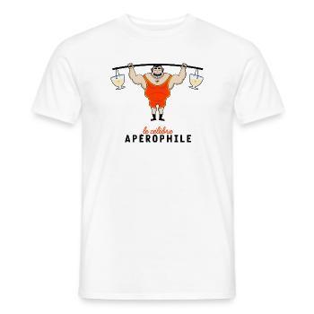 Aperophile - T-shirt homme - blanc - Devant - AI Model Male 178 dark (178cm)