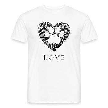 Cœur de patte Empreinte de cœur de patte - T-shirt homme - blanc - Devant - AI Model Male 178 dark (178cm)