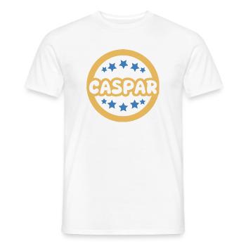 Caspar - T-shirt homme - blanc - Devant - AI Model Male 178 dark (178cm)