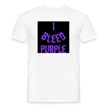 Je saigne Purple Grunge Texte - T-shirt homme - blanc - Devant - AI Model Male 178 dark (178cm)