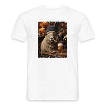 Hafenbar Zigarre Bar Schaf - Männer T-Shirt - Weiß - Vorne - AI Model Male 178 dark (178cm)