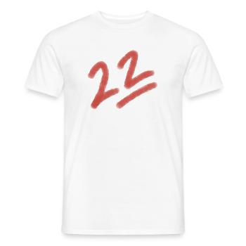 Red Brushstroke 22 - Men's T-Shirt - white - Front - AI Model Male 178 dark (178cm)