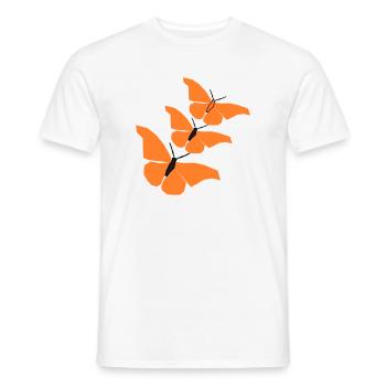 3_schmetterlinge_22 - T-shirt homme - blanc - Devant - AI Model Male 178 dark (178cm)