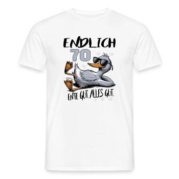 Geburtstag Ente Gut Alles Gut 70 Jahre Comic - Männer T-Shirt - Weiß - Vorne - AI Model Male 178 dark (178cm)