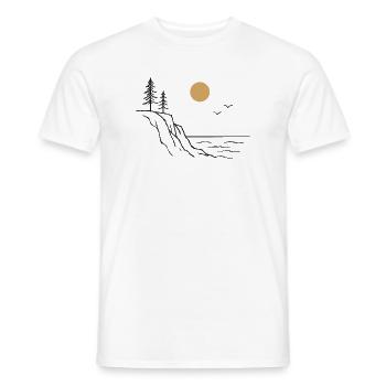 Soleil des falaises côtières - T-shirt homme - blanc - Devant - AI Model Male 178 dark (178cm)