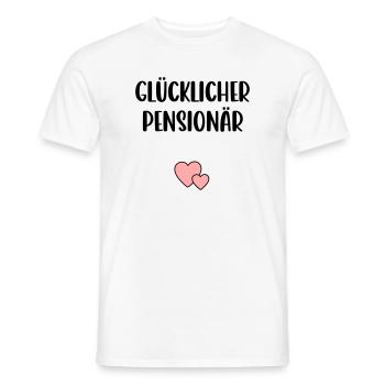 Glücklicher Pensionär Herz - Männer T-Shirt - Weiß - Vorne - AI Model Male 178 dark (178cm)