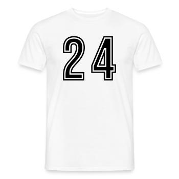 24 Symbole numérique - T-shirt homme - blanc - Devant - AI Model Male 178 dark (178cm)