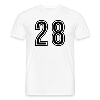 28 Symbole numérique - T-shirt homme - blanc - Devant - AI Model Male 178 dark (178cm)