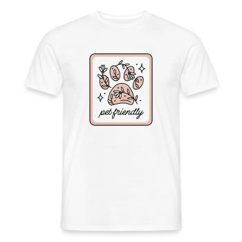 Pet friendly - Men's T-Shirt - white - Front - AI Model Male 178 dark (178cm)