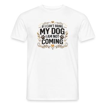 Cadeau drôle pour les amateurs de chiens pour le propriétaire d’animal - T-shirt homme - blanc - Devant - AI Model Male 178 dark (178cm)