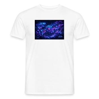 world_map_arcane_neon - T-shirt homme - blanc - Devant - AI Model Male 178 dark (178cm)
