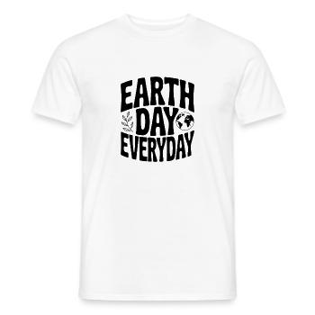 Earth Day Everyday - Men's T-Shirt - white - Front - AI Model Male 178 dark (178cm)