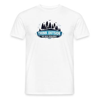 Cadeau de randonnée en plein air pour les amateurs d’aventure - T-shirt homme - blanc - Devant - AI Model Male 178 dark (178cm)