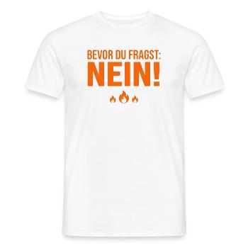 Spruch Bevor du fragst Nein - Männer T-Shirt - Weiß - Vorne - AI Model Male 178 dark (178cm)