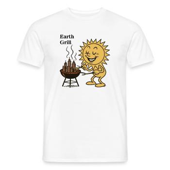 Soleil Barbecue Urbain - T-shirt homme - blanc - Devant - AI Model Male 178 dark (178cm)