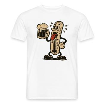 Thermometer in Madness Heat Wave Beer - Men's T-Shirt - white - Front - AI Model Male 178 dark (178cm)