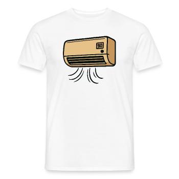 AC rétro cartoon avec pattes - T-shirt homme - blanc - Devant - AI Model Male 178 dark (178cm)