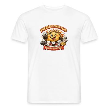 Pierogi Power Club se sent plein - T-shirt homme - blanc - Devant - AI Model Male 178 dark (178cm)