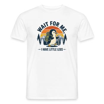 Randonnée - Aventure en plein air - Attendez-moi - T-shirt homme - blanc - Devant - AI Model Male 178 dark (178cm)
