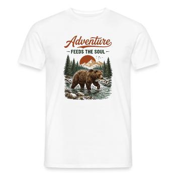 Randonnée - L’aventure nourrit l’âme - T-shirt homme - blanc - Devant - AI Model Male 178 dark (178cm)