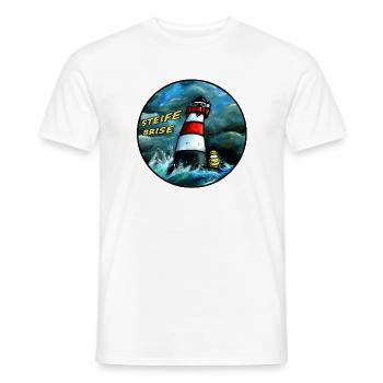 Seenotschaf-steife_brise - Männer T-Shirt - Weiß - Vorne - AI Model Male 178 dark (178cm)