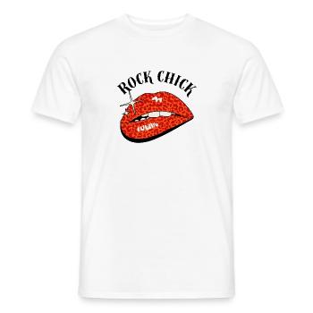 Art pop léopard à lèvres - T-shirt homme - blanc - Devant - AI Model Male 178 dark (178cm)