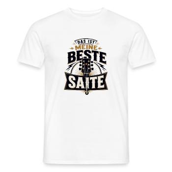 Gitarre - Das ist meine beste Saite - Männer T-Shirt - Weiß - Vorne - AI Model Male 178 dark (178cm)