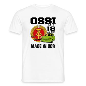 Geburtstag DDR Ossi Ost Produkt 18 Jahre - Männer T-Shirt - Weiß - Vorne - AI Model Male 178 dark (178cm)