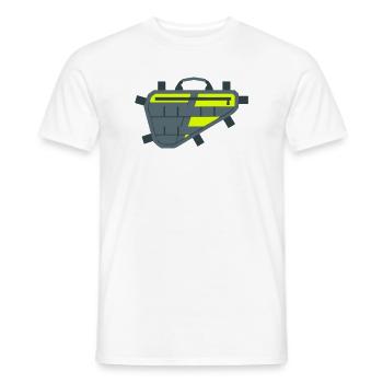 Bicycle Frame Bag Icon - Men's T-Shirt - white - Front - AI Model Male 178 dark (178cm)