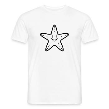 Starfish - Men's T-Shirt - white - Front - AI Model Male 178 dark (178cm)