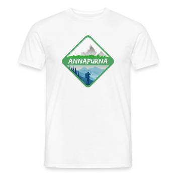 ANNAPURNA - Men's T-Shirt - white - Front - AI Model Male 178 dark (178cm)