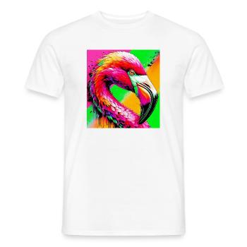 Flamant - T-shirt homme - blanc - Devant - AI Model Male 178 dark (178cm)
