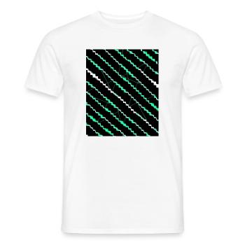 Neon Zigzag Stripe Pattern - Men's T-Shirt - white - Front - AI Model Male 178 dark (178cm)