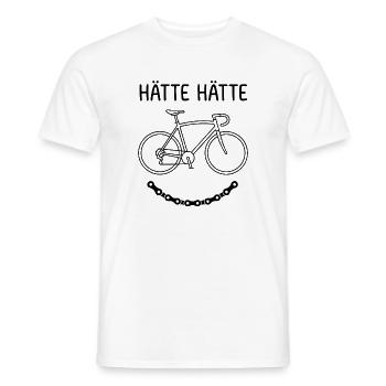 Hätte Hätte Fahrradkette lustige Fahrrad Sprüche - Männer T-Shirt - Weiß - Vorne - AI Model Male 178 dark (178cm)