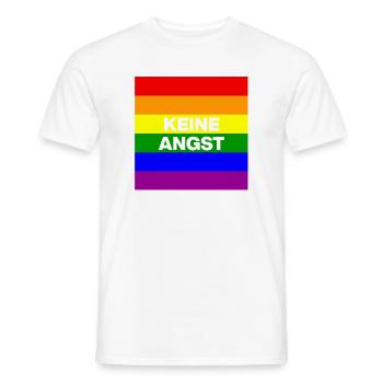KEINE ANGST VOR FASCHISTEN, NO NZS, NIE WIEDER - Männer T-Shirt - Weiß - Vorne - AI Model Male 178 dark (178cm)