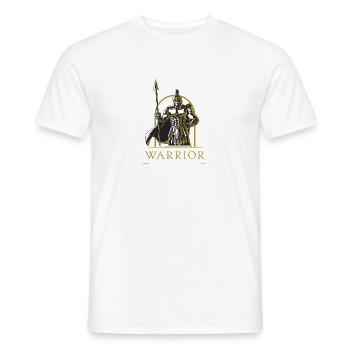 Lance Spartan Warrior Design en or - T-shirt homme - blanc - Devant - AI Model Male 178 dark (178cm)