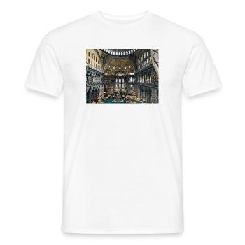Byzantine Mosaic of the Hagia - Men's T-Shirt - white - Front - AI Model Male 178 dark (178cm)