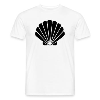 Scallop Shell Vacation Beach Travel Gift - Men's T-Shirt - white - Front - AI Model Male 178 dark (178cm)
