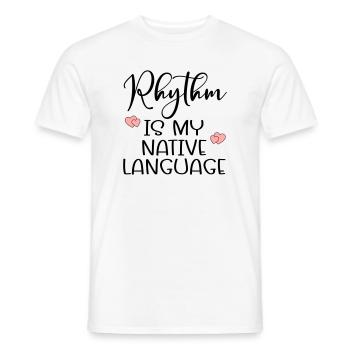 Rhythm Dance Language - Men's T-Shirt - white - Front - AI Model Male 178 dark (178cm)